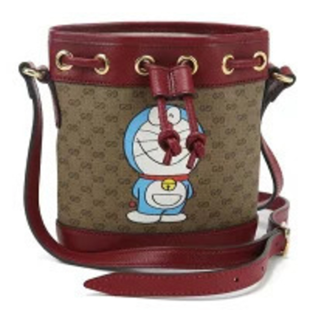 Gucci Crossbody Bag Doraemon GG Leather Brown